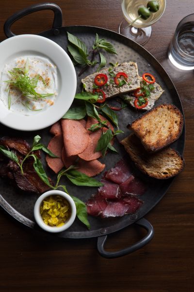 Cassia_Charcuterie Platter with Dirty Martini_Photo Credit Rick Poon