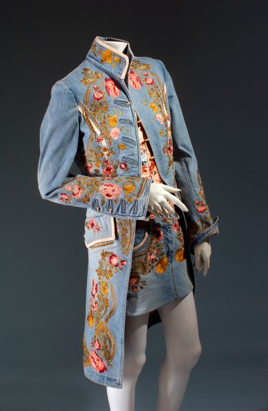 Roberto Cavalli Embroidered Denim Ensemble, spring 2013. (Photo: Courtesy of Museum at FIT)