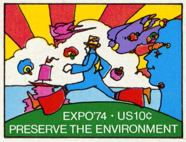 The Peter Max 10 cent stamp.