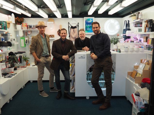 he New Stand cofounders George Alan, Andrew Deitchman, David Carson and Lex Kendall (Photo: Kevin Magee/The New Stand)