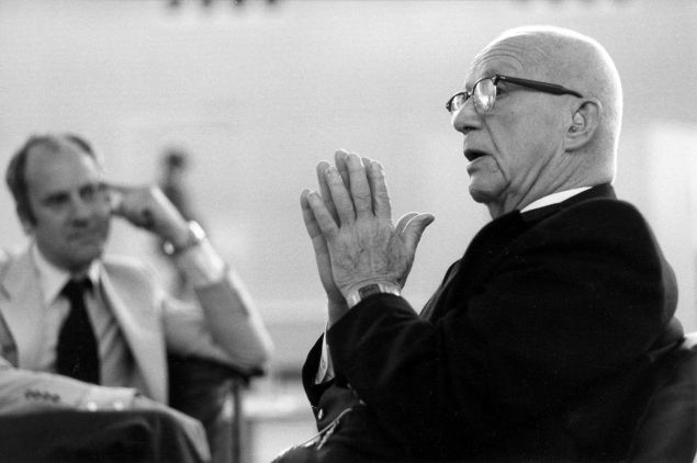 Sir Norman Foster, left, and his mentor Buckminster Fuller (Photo courtesy of Sir Norman Foster).