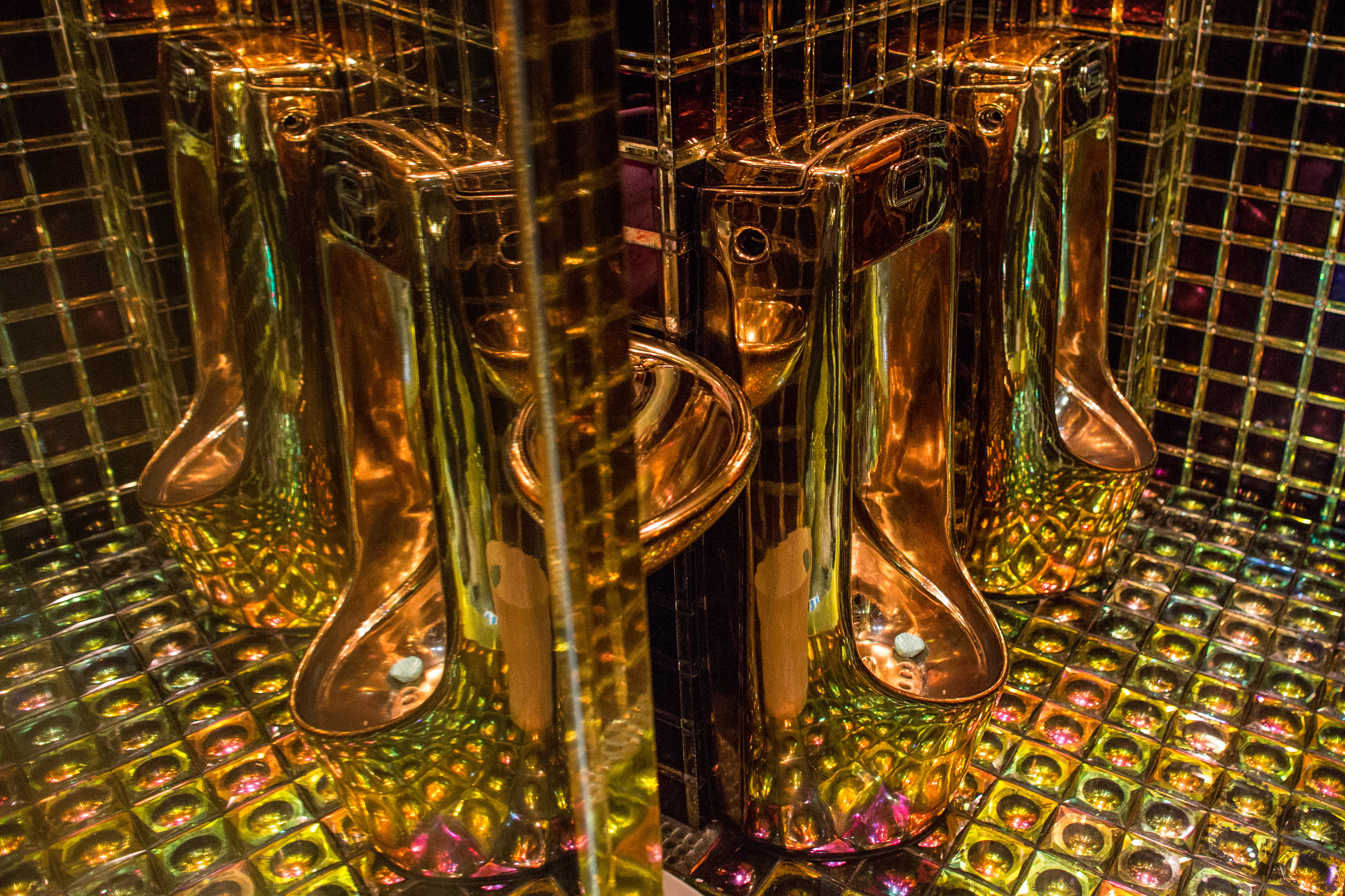 Why does tea make you pee so much 1 Gold colored urinals in the men