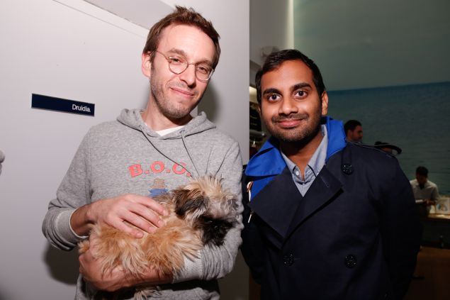 Scott Sternberg and actor Aziz Ansari (Photo: JP Yim/Getty Images for Band of Outsiders).