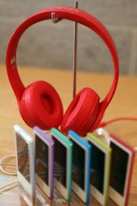 Essential podcast listening equipment. (Photo: Adam Berry/Getty)