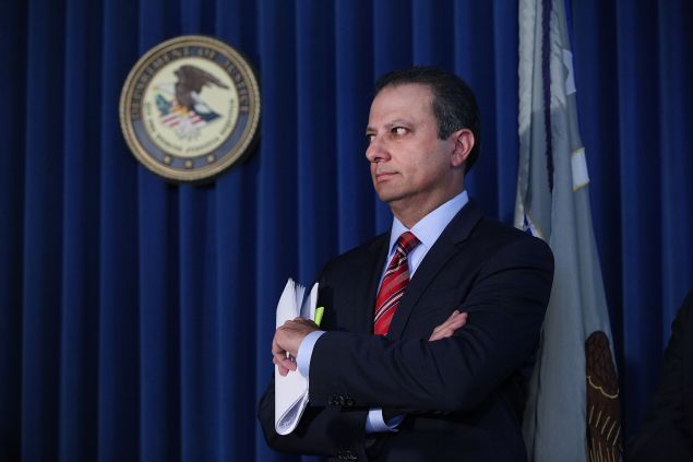 Manhattan U.S. Attorney Preet Bharara in September.