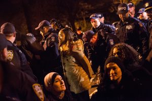 At a rally for Eric Garner, 23 demonstrators near Gracie Mansion were arrested for blocking traffic.