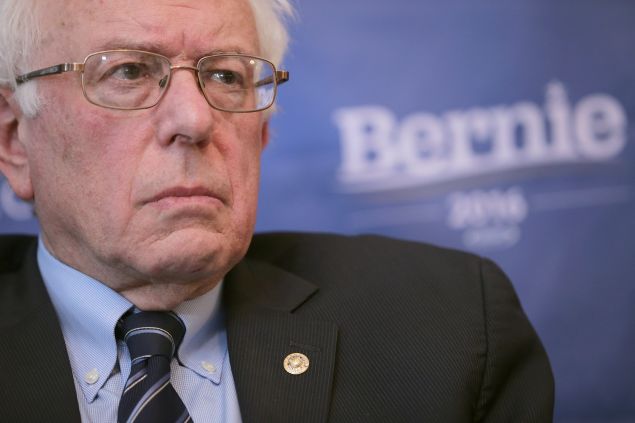 WASHINGTON, DC - DECEMBER 07: Democratic presidential candidate Sen. Bernie Sanders (I-VT) participates in an internet live stream discussion about putting families first in developing immigration policy at his campaign office December 7, 2015 in Washington, DC. Sanders heard from 'Dreamers,' undocumented immigrants who were brought to the United States by their parents when they were children, members of the immigrant LGBT community, and a former hunger striker, all of whom asked the senator to support immigration reform. (Photo by Chip Somodevilla/Getty Images)