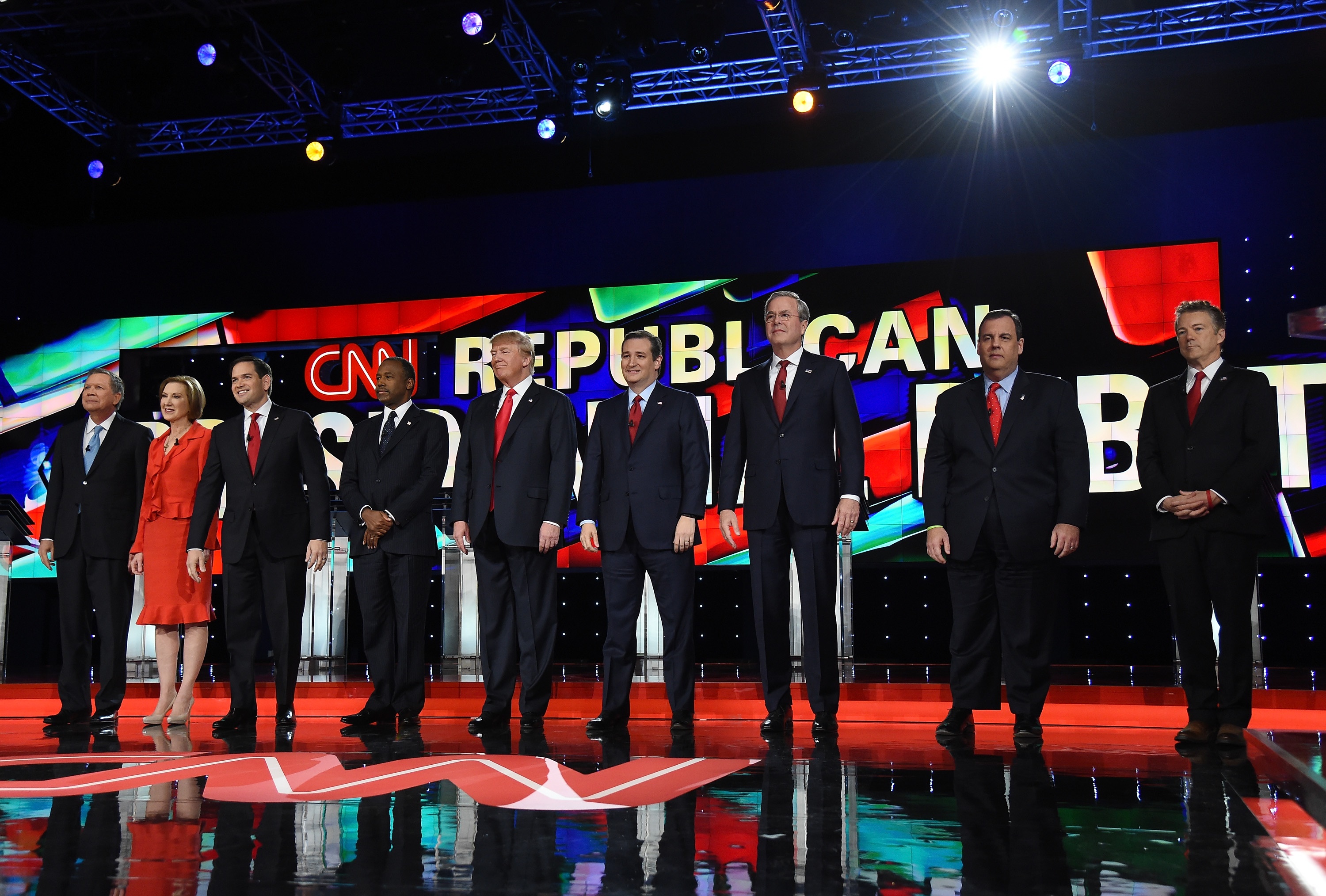 The Republican presidential candidates.