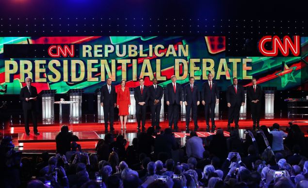 Republican presidential candidates (Photo: Justin Sullivan for Getty Images)