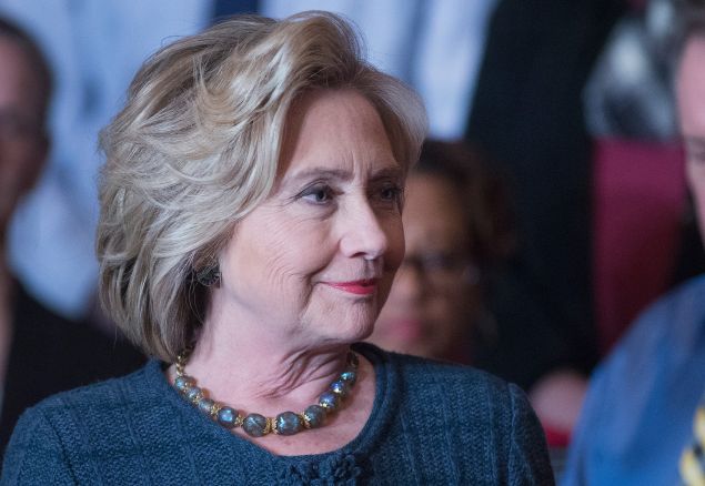 SIOUX CITY, IA - JANUARY 05: Democratic presidential candidate Hillary Clinton speaks to guests gathered for a town hall meeting at the Orpheum Theater on January 5, 2016 in Sioux City, Iowa. Clinton, who is leading the race for the Democratic presidential nomination in Iowa, had three campaign stops scheduled in Iowa today. (Photo by Scott Olson/Getty Images)