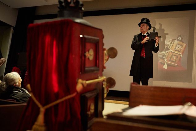 Terry Borton performing at the Museum of the City of New York. (Harry Zernike for the Observer)