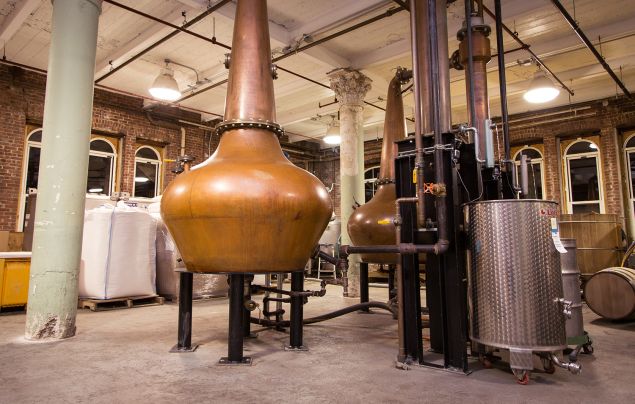The final stage of distillation. (Photo: Kaitlyn Flannagan for Observer)