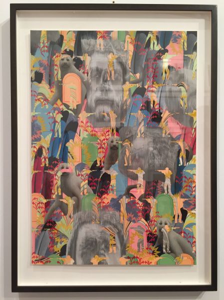 Zoe Pettijohn Schade, Crowd of Crowds 3 (Decapitated Kings, Monkeys, Skulls, Feathers, Graves), (2015). (Photo: Alanna Martinez)
