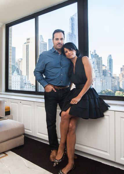 Chris Del and Veronica Webb in the living room (Photo: Emily Assiran for Observer).