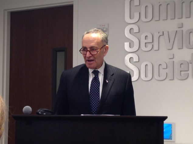 Sen. Charles Schumer today (Photo: Will Bredderman for Observer).