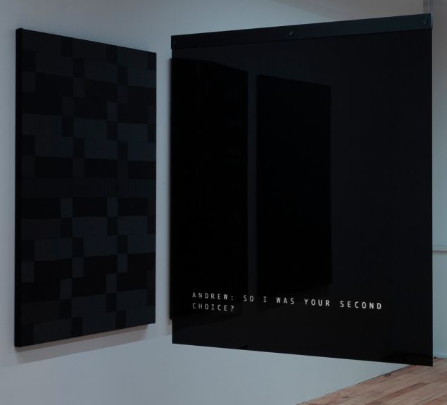 A detail of Glen Fogel's, Why Don't I...Pretend to Be Your Dad?, 2015. (Photo: Courtesy of JTT, New York)