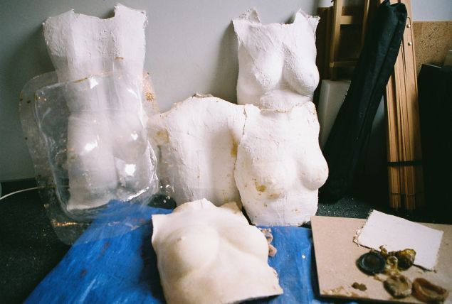 Casts of Ms. Wagermans' torso. (Photo: Esmay Wagermans)