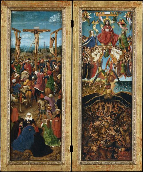 Jan van Eyck and Workshop, The Crucifixion; The Last Judgment, Ca. 1440–41. (Courtesy of the Metropolitan Museum of Art)