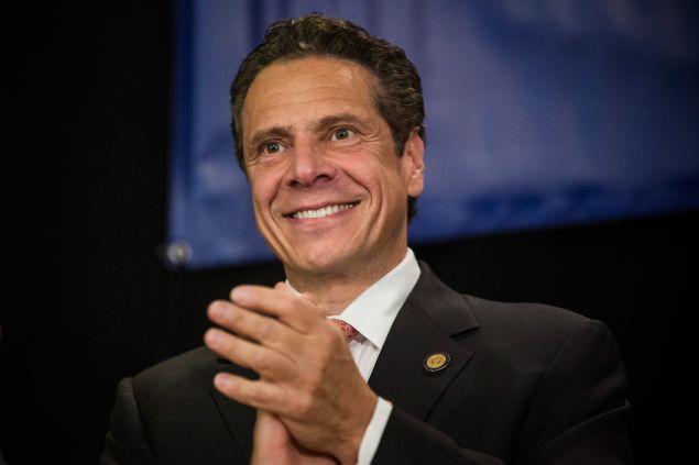 NEW YORK, NY - SEPTEMBER 08: New York Governor Andrew Cuomo speaks to hotel workers at the Hotel Trade Council during a reelection campaign event on September 8, 2014 in New York City. New York State voters will vote in the primary election tomorrow, September 9; Governor Cuomo is hoping to beat out unexpected challenger Zephyr Teachout to gain the democratic bid. (Photo by Andrew Burton/Getty Images)