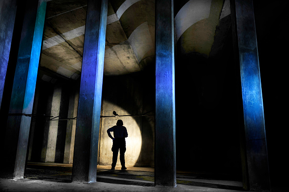 WASHINGTON, DC - JANUARY 21: The abandoned trolley station beneath Dupont Circle that the city hopes will be developed into a public arts and/or entertainments space in Washington, DC on January 21, 2010. The area has been locked up since the mid 90's when it was an underground retail complex for a few months. Local architects and arts groups are working with the city to make the tunnel space viable again. (Photo by Linda Davidson/The Washington Post via Getty Images). StaffPhoto imported to Merlin on Thu Jan 21 13:24:04 2010