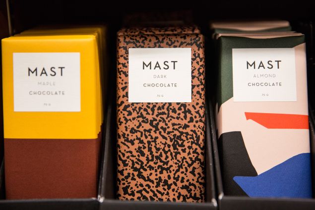 NEW YORK, NY - DECEMBER 21: Mast Brothers chocolate sits for sale in a store on December 21, 2015 in New York City. The chocolate company has recently been accused of using industrial chocolate in their chocolate bars when the company was first started, contradicting their bean-to-bar claims. (Photo by Andrew Burton/Getty Images)