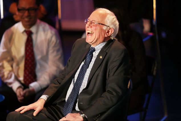 DES MOINES, IA - JANUARY 11: Democratic presidential candidate U.S. Sen. Bernie Sanders (I-VT) speaks during the the Iowa Brown and Black Forum sponsored by FUSION and broadcasted from Drake University on January 11, 2016 in Des Moines, Iowa. The Democratic presidential candidates spoke at the forum in which all candidates have the opportunity to answer concerns of African-Americans and Latinos. (Photo by Joe Raedle/Getty Images)
