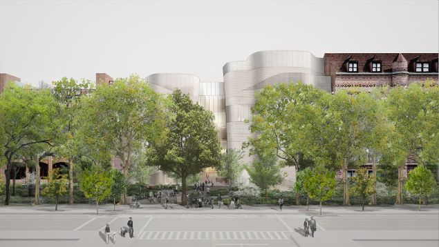 A rendering of the proposed exterior for the Museum's Richard Gilder Center expansion. (Courtesy of Studio Gang Architects)