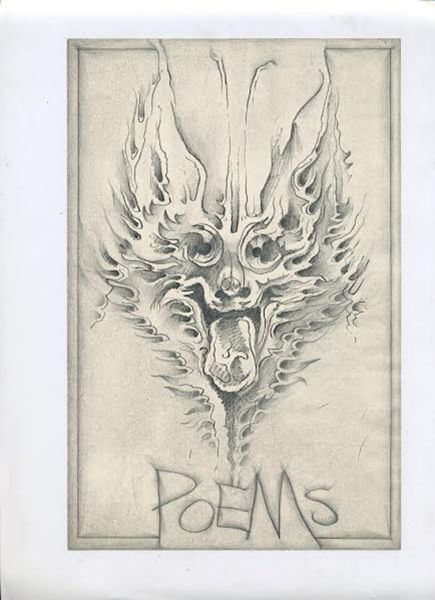 Martin Wong, Untitled (Original cover artwork for “Footprints Poems + Leaves”), 1970. (Photo: Courtesy of the Estate of Martin Wong, and P.P.O.W, New York)