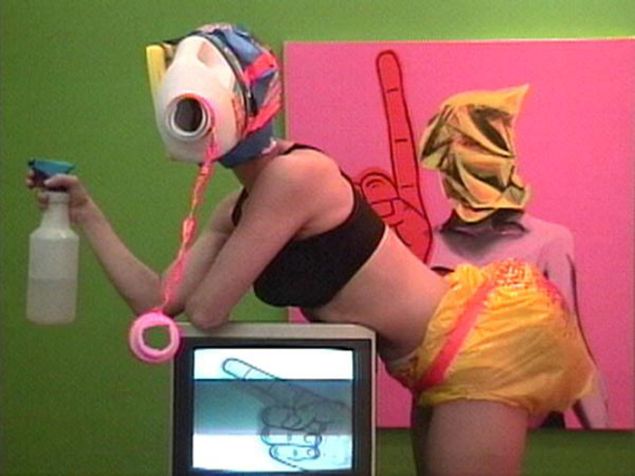 Cheryl Donegan, a still from Whoa Whoa Studio (for Courbet), from the series The Janice Tapes, (2000). (Courtesy the artist and Electronic Arts Intermix)