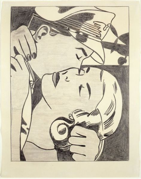 Roy Lichtenstein, The Kiss, 1962. (© Estate of Roy Lichtenstein)