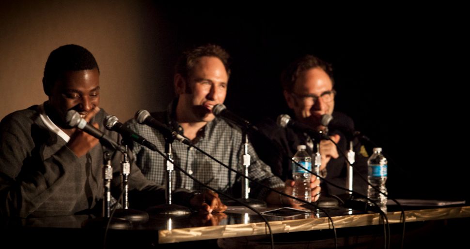 Sklarboro Country, a major podcast with its archives on the Howl FM app, taping an episode at LA Pod Fest. (Photo: Joel Mandelkorn / Creative Commons)