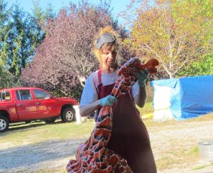 Agatha Snow working on her current exhibition. (Photo: Courtesy of The Journal Gallery)