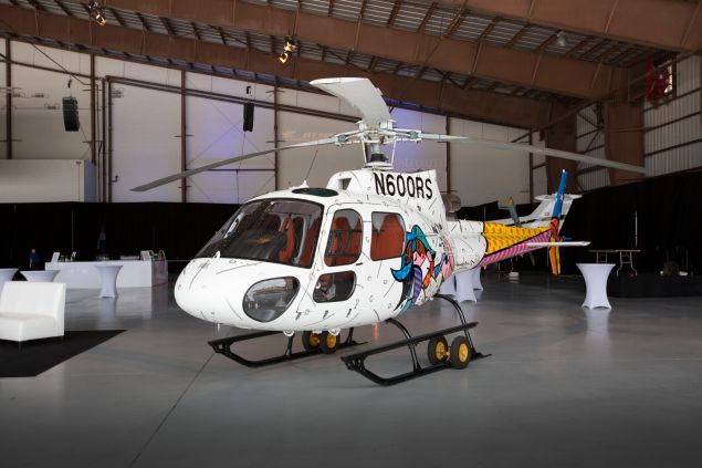 A haute helicopter at La Bella Macchina (Photo: Shamin Abas Public Relations).