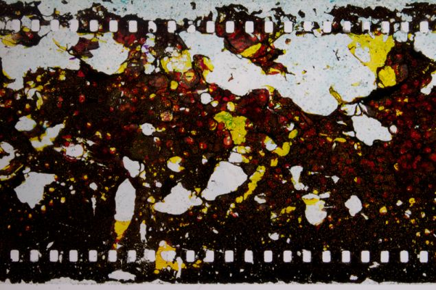 Jennifer West Salt Crystals Spiral Jetty Dead Sea Five Year Film (film still) 2013. (Photo: Courtesy of Lisa Cooley)