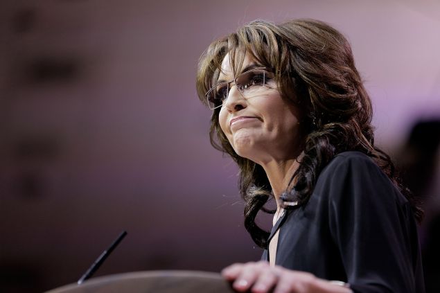 NATIONAL HARBOR, MD - MARCH 08: Conservative pundit, television personality and former vice presidential candidate Sarah Palin speaks during the 41st annual Conservative Political Action Conference at the Gaylord International Hotel and Conference Center on March 8, 2014 in National Harbor, Maryland. The conference, a project of the American Conservative Union, brings together conservative polticians, pundits and voters for three days of speeches and workshops. (Photo by T.J. Kirkpatrick/Getty Images)