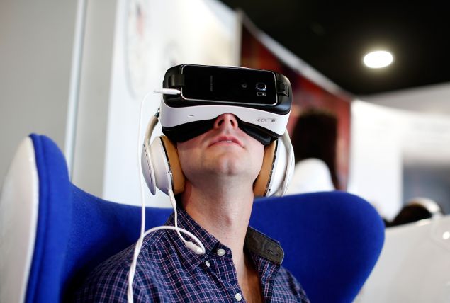 Samsung Gear VR: the next step in home viewing experiences?(Photo via Getty/Samsung)