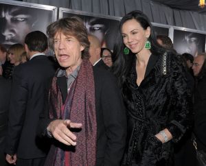 Mick Jagger with his longtime paramour, the late L'Wren Scott. (Photo by Michael Loccisano/Getty Images)