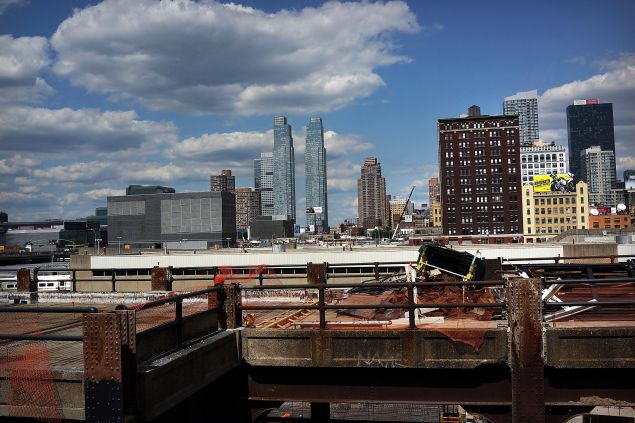 Development at Hudson Yards, on the far west side of Manhattan, in 2013. (Photo by Spencer Platt/Getty Images)