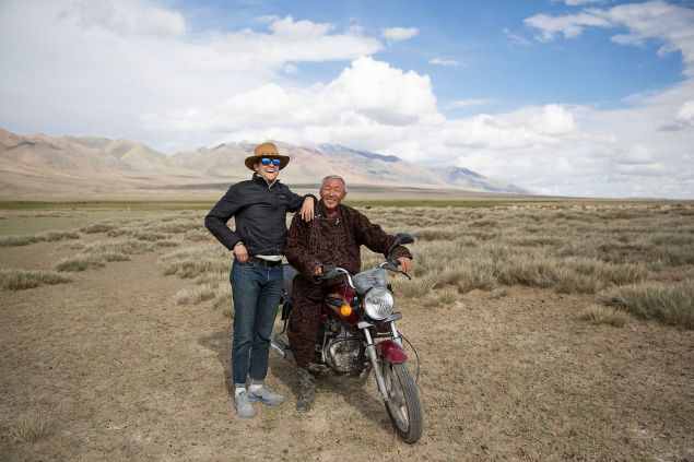Mr. Scanlon with a Mongolian herder (Photo: Courtesy Naadam).