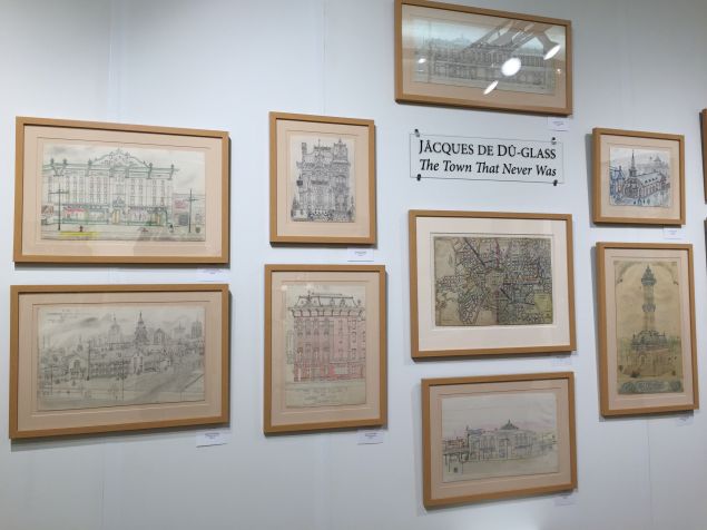 Jacques de Du-Glass, The Town That Never Was, at Lindsay Gallery. (Photo: Alanna Martinez)