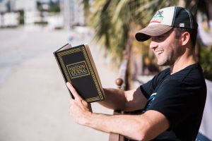 Mr. Dumas with his 'Freedom Journal.' (Photo: Entrepreneur on Fire)