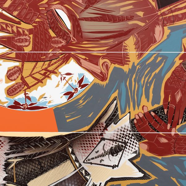 Lari Pittman, Capricho #7 (detail), 2015. (Photo: Courtesy of Gladstone Gallery)