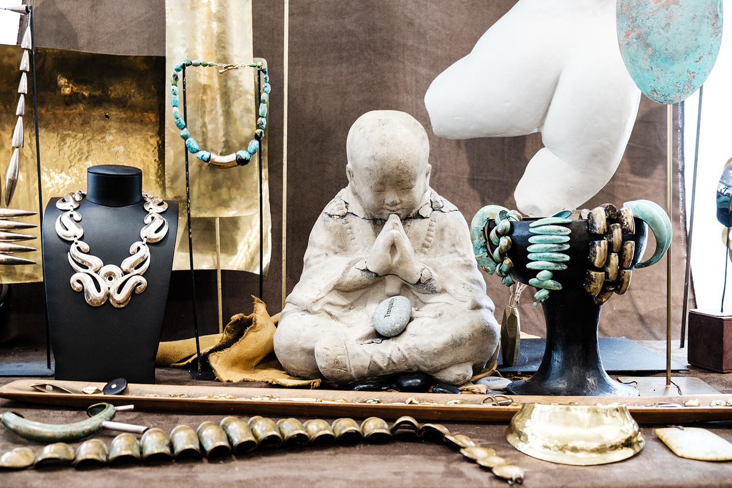 Jewelry displayed at the Robert Lee Morris studio at 390 Fifth Avenue, New York, NY. Chris Sorensen/For New York Observer
