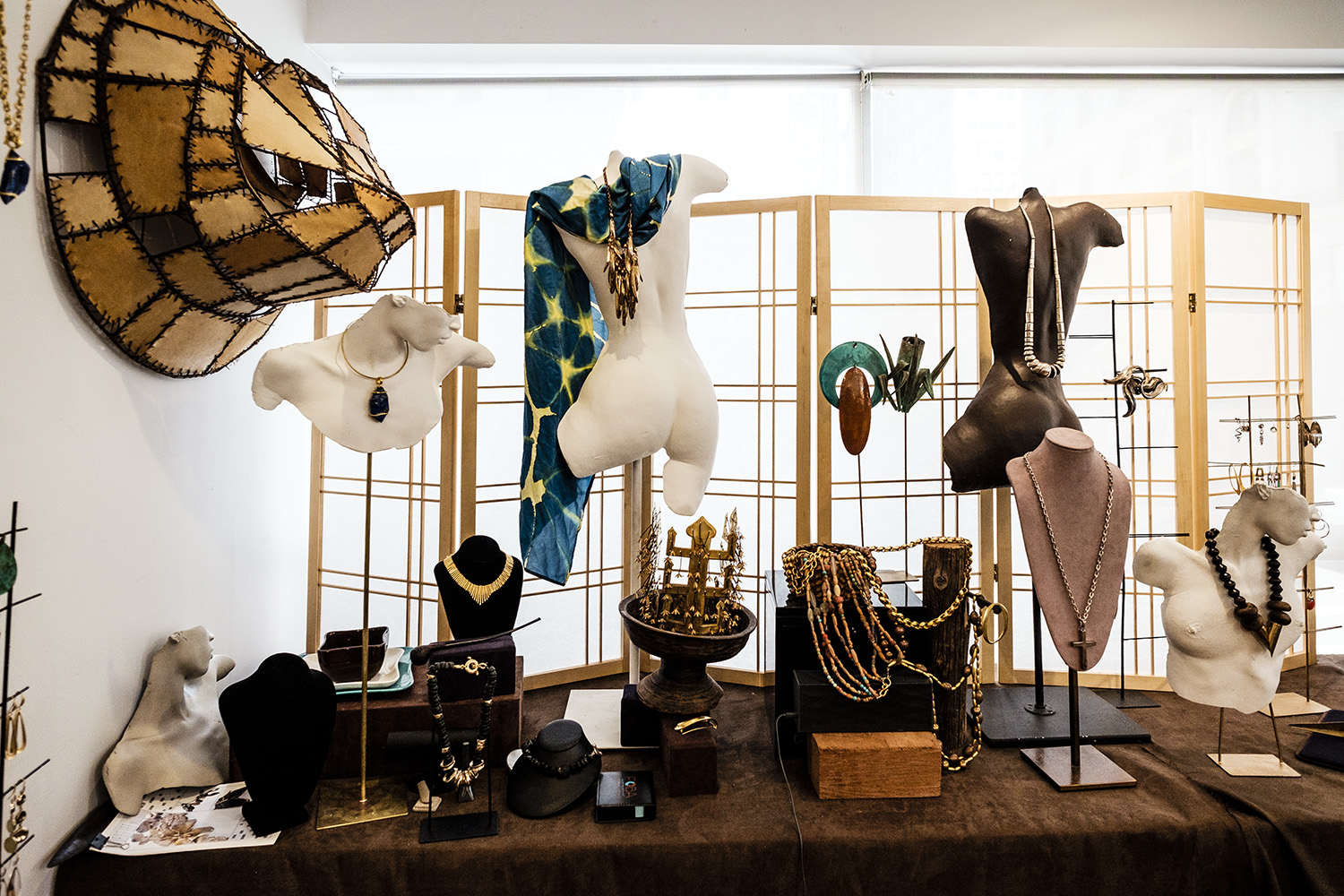 Jewelry displayed at the Robert Lee Morris studio at 390 Fifth Avenue, New York, NY. Chris Sorensen/For New York Observer