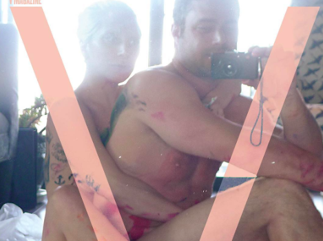 Lady Gaga and Actor Paint Canvas with Their Naked Love