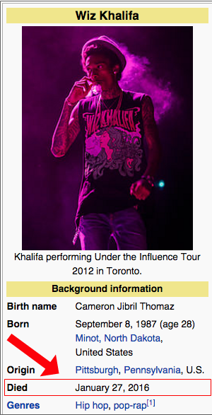 Wiz Khalifa Has Been Pronounced Dead…Thanks to Kanye West