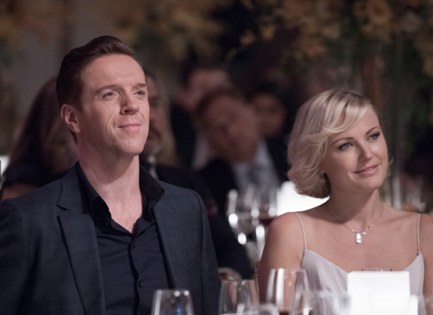 Damian Lewis plays hedge fund manager Bobby Axelrod in the new Wall Street drama 'Billions.' Malin Akerman plays Lara Axelrod. (Showtime)