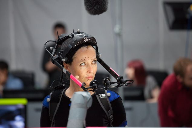 Gillian Anderson on set for 'Squadron 42.' (Photo: Cloud Imperium Games)