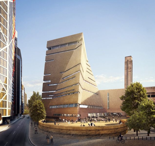 The new Tate Modern (exterior view from the south) © Hayes Davidson and Herzog & de Meuron