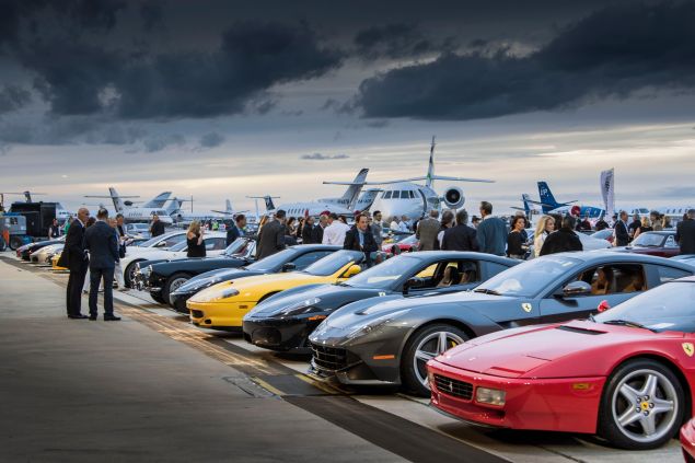 Cars and jets compete for attention at La Bella Macchina (Photo: Shamin Abas Public Relations).